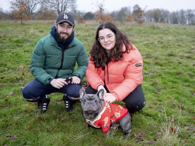 The French Bulldog Meet & Walk group’s Christmas walk at Hunsbury Hill Country Park on Sunday December 4, 2022.