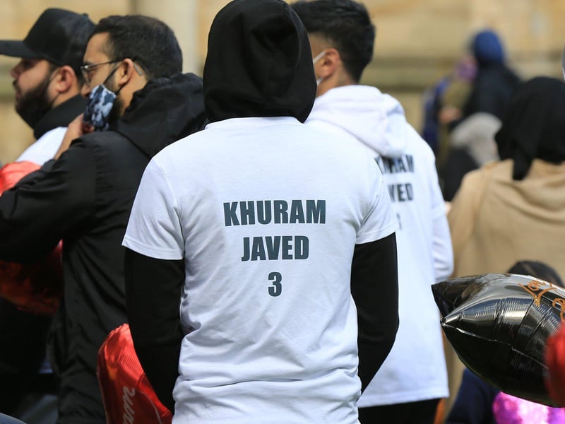 One of the t-shirts bearing Khurm's name.