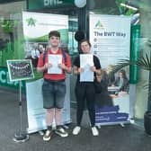 Hanna &amp; TK celebrate their results at Corby Business Academy