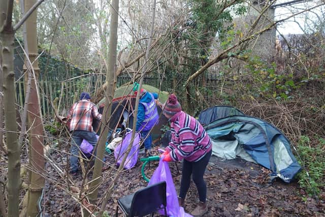 The Northants Litter Wombles recently helped to clear two abandoned campsites in the wooded area between Ringway, Briar Hill and the Grand Union Canal at the Lock.