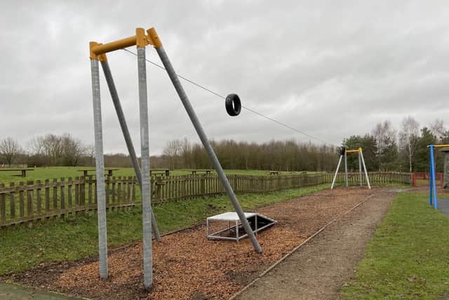 The new zip wire at Brixworth Country Park. Photo: WNC.
