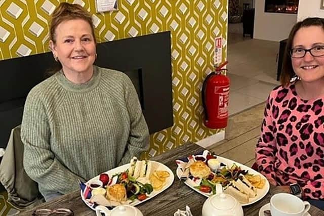Customers at Bell of Northampton enjoy a Coronation Cream Tea