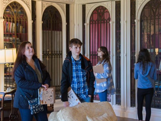 Go behind-the-scenes at Stowe House in the Gothic Library
