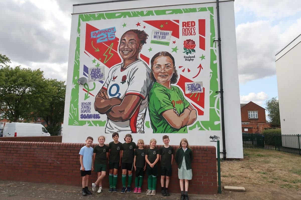 Welsh Rugby Mural Mural marks 50 day countdown to Women’s Rugby World Cup 2025