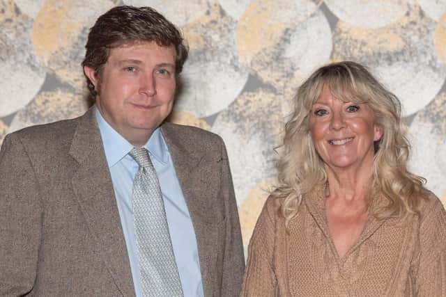 Andrew Lewer MP with Julie Silver, who retires this week
