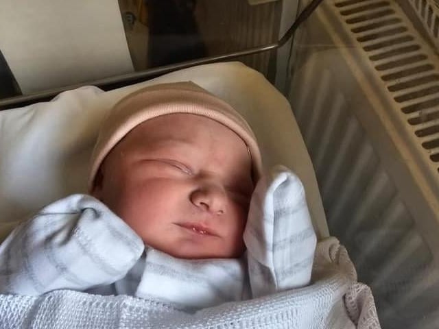 Neveah Susan born at 10.23am on January 27 at Northampton General Hospital, weighing 6lbs 14oz.