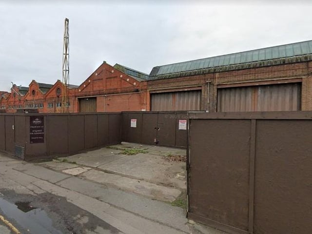The former bus garage closed down decades ago and still stood empty and boarded up to this day.