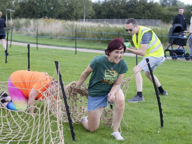 A family-friendly fun run, with water slides and obstacles, took place at Upton Country Park on Saturday (August 12) to raise funds for a Northampton charity.