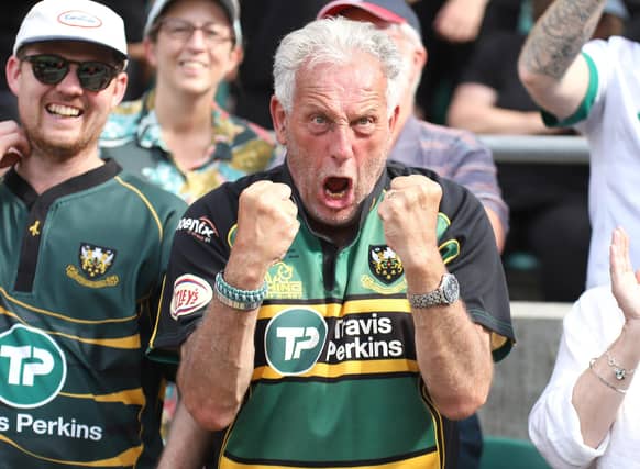 Saints fans at Twickenham on Saturday June 20