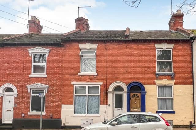 There is also a back garden at the house which is situated in a leafy area of Lorne Road in Northampton – just off the Barrack Road (pic rightmove/Auction House London)