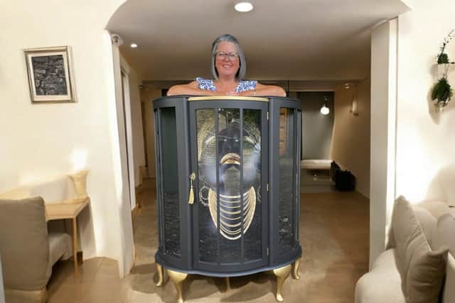 Kym Curtis with one of her completed projects