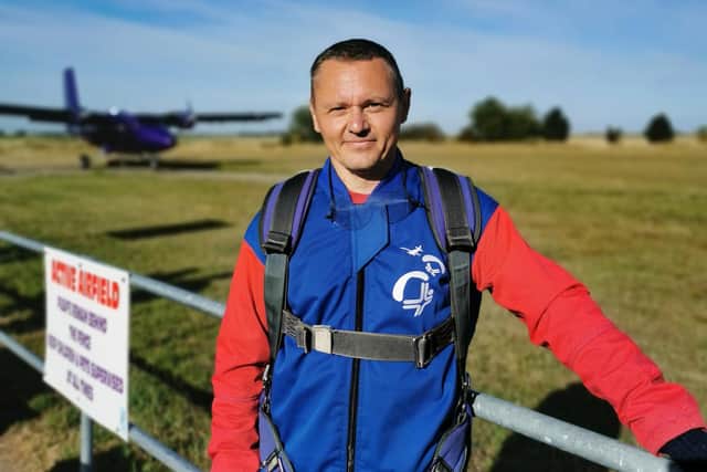 Piotr has already done a tandem skydive from 15,000ft for SENDS 4 Dad, a support group for fathers of children with special needs and disabilities.