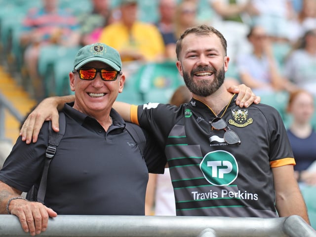 Saints fans at Twickenham on Saturday June 20