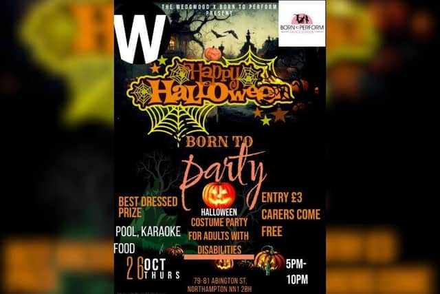 The Halloween ‘born to party’ social is taking place on October 26, from 5pm until 10pm.