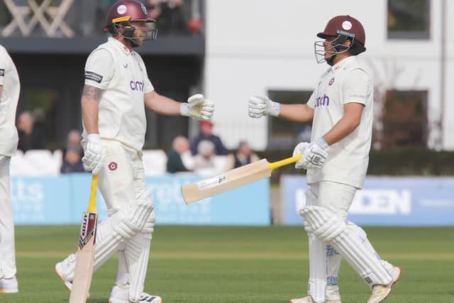 Luke Procter (left) and Ricardo Vasconcelos produced a record-breaking first-wicket partnership (Picture: Peter Short)