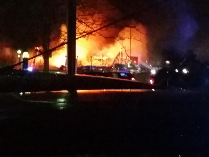 Fire at Red Hot World Buffet in Northampton. 18.12.13 Picture: Gem Spicer