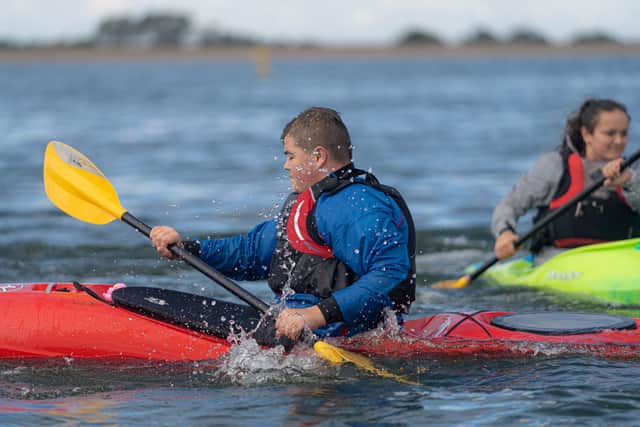 Cadets learning how to kayak