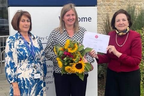 Rachel Page from SNVB was presented with a Rose of Northamptonshire Award by Nancy Stewart – one of the trustees at the Northamptonshire Community Foundation.