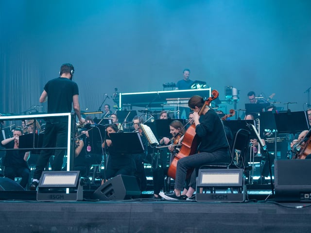 Pete Tong & The Symphony Orchestra, conducted by Jules Buckley, at Franklin's Gardens, Northampton, June 24, 2022. Photo by David Jackson.
