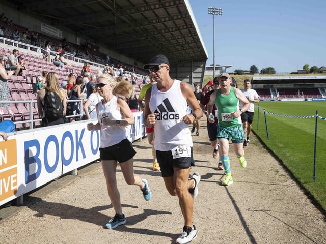 Hundreds of runners took part in the race on Sunday June 25, which started and finished at Sixfields stadium.