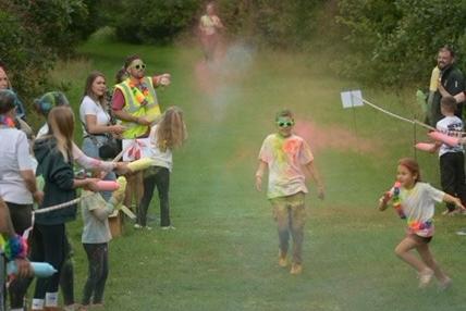 More than 60 children, parents and members of the community completed a colour run at Pitsford Quarry on Sunday September 28 to raise money for school activities.
