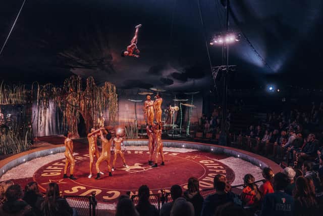 The Addis Ababa Troupe perform at Giffords Circus (photo: Benedict Campbell)