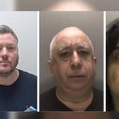 Craig Morris (left), Jogesh Bhandari (middle) and Meenakashi Bhandari were sentenced at Northampton Crown Court