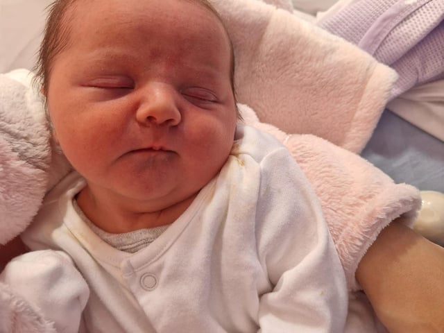Reggie born at 2.02pm on September 20 at Northampton General Hospital, weighing 7lbs 5oz.