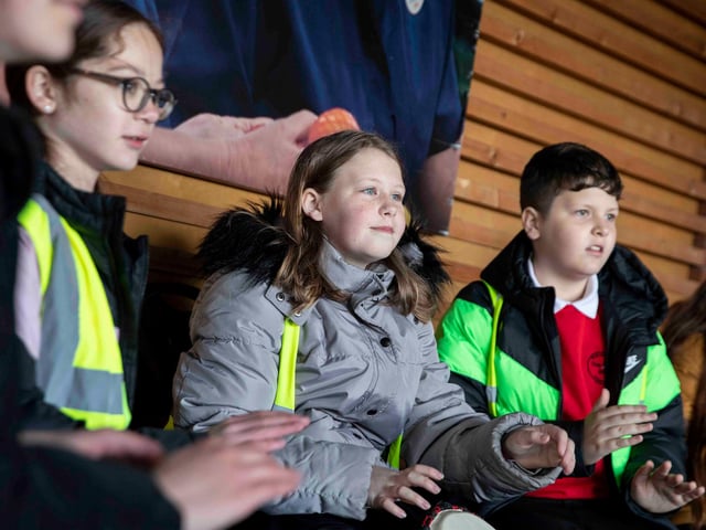 Abbey Primary School's choir and African drumming group took to Tesco Mereway on March 31, 2022 to raise money for the British Red Cross.