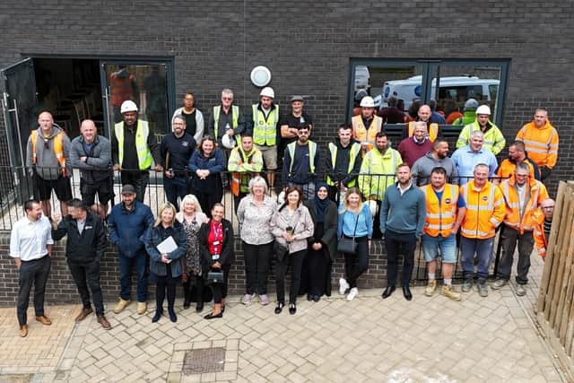 Colleagues at Orbit Homes’ Micklewell Park in Daventry during a mental health and wellbeing event.