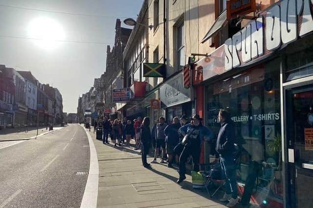 The queues outside Spunout Northampton at a previous Record Store Day event