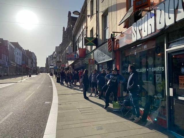 The queues outside Spunout Northampton at a previous Record Store Day event