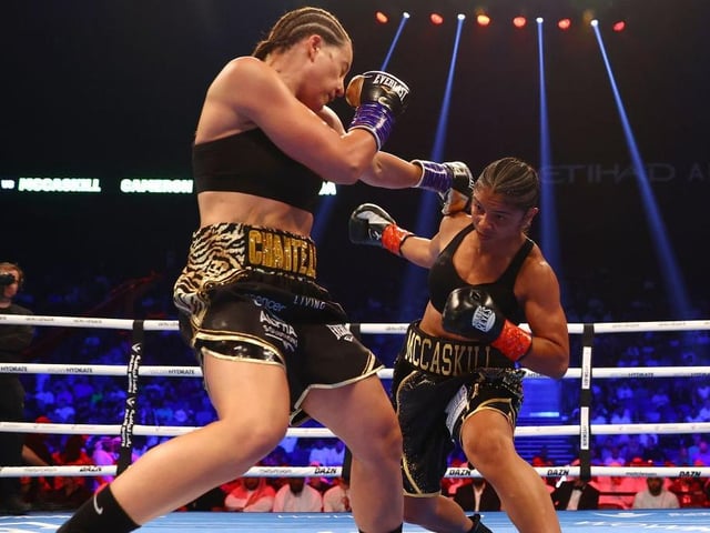 Chantelle Cameron punches Jessica McCaskill (Picture: Francois Nel/Getty Images)
