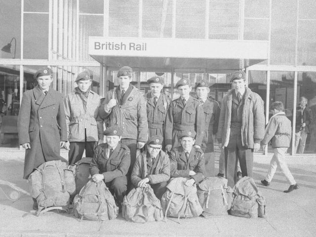 Air Training Corps Cadets leave for Windermere from Northampton Station, March 4, 1967