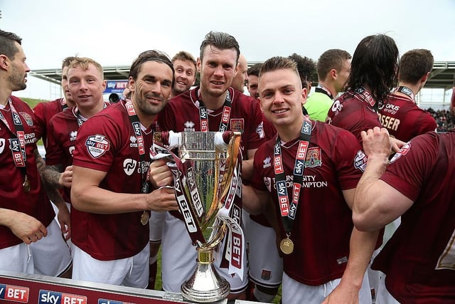 Hoskins' first season at Sixfields could hardly have gone any better. He scored eight goals in 42 appearances as Cobblers stormed to the title.