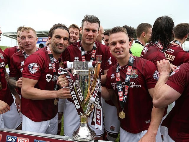 Hoskins' first season at Sixfields could hardly have gone any better. He scored eight goals in 42 appearances as Cobblers stormed to the title.