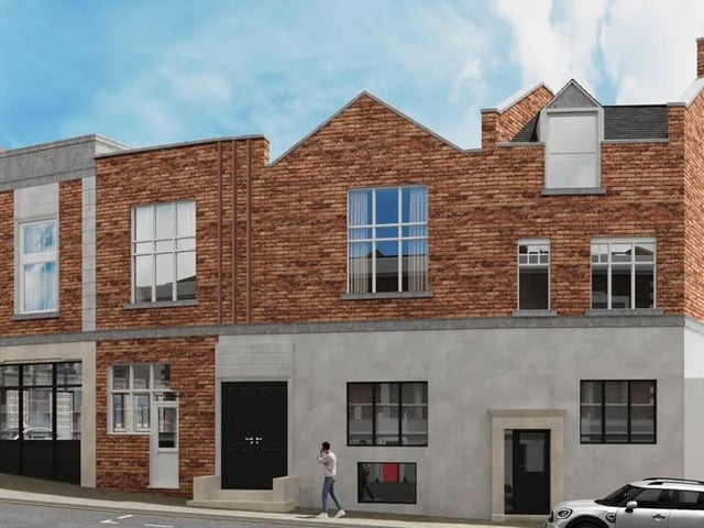The proposed 13 flats, set to be completed in January, have gone up for sale for £2.2million