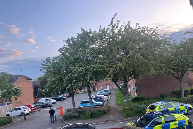 The scene of the Bouverie Walk stabbing incident.