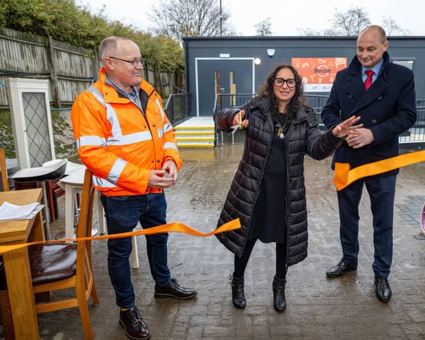 Opening of the new charity shop at  Sixfields Household Waste Recycling Centre. Pic by James Linsell‑Clark james.linsell-clark@swns.com
