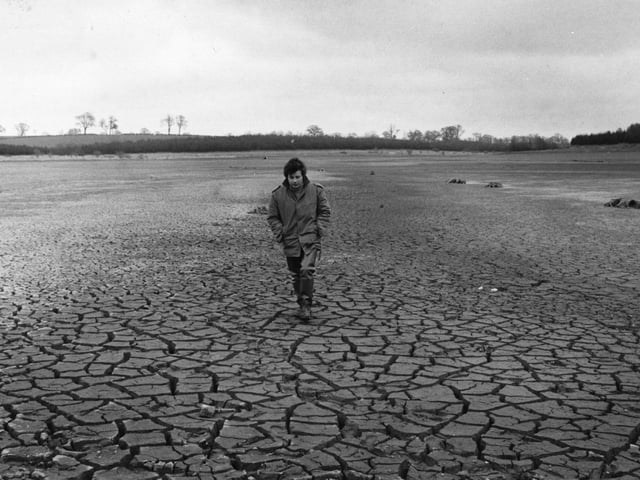 April 1976 the drought had already affected Pitsford Reservoir