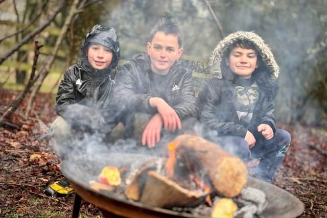 Courteenhall Estate and children from New Leaf Learning