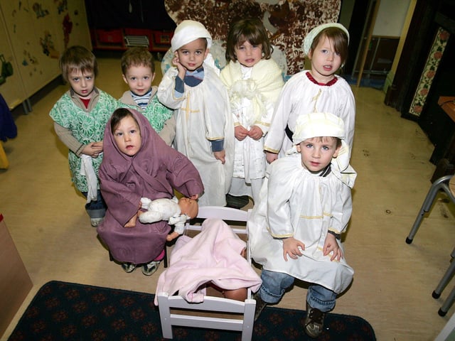 Parade Nursery on the Wellingborough Road Northampton - Children dress up for their Christmas nativity.