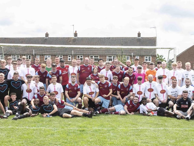 Hundreds gathered to remember 20-year-old Northampton amateur footballer Luke, who sadly died in January