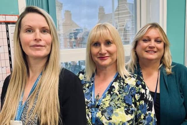 Some members of the NGH Subject Access Team – L-R  Police Liaison Clerk, Patrice Wright, Access Team Leader, Lisa Arnold, and Access Clerk, Tracy Andrews.