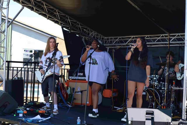 Students performing at Pattishall's Picnic in the Park.
