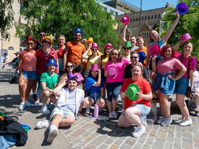 Northampton Pride 2026 in the Market Square on Saturday July 11, 2026. Photo by David Jackson