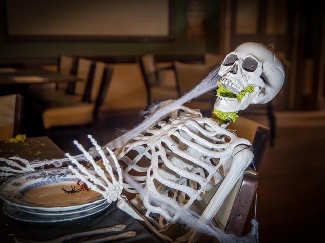 Delapre Abbey hosted a spooky trail for families on Friday October 31.