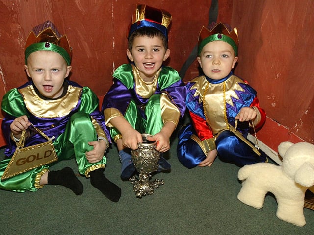 Nativity - Pavillion pre school. Pictured: William Jones, 4, Thomas Morton, 4 and Joshua Aldridge, 4, as the three kings.