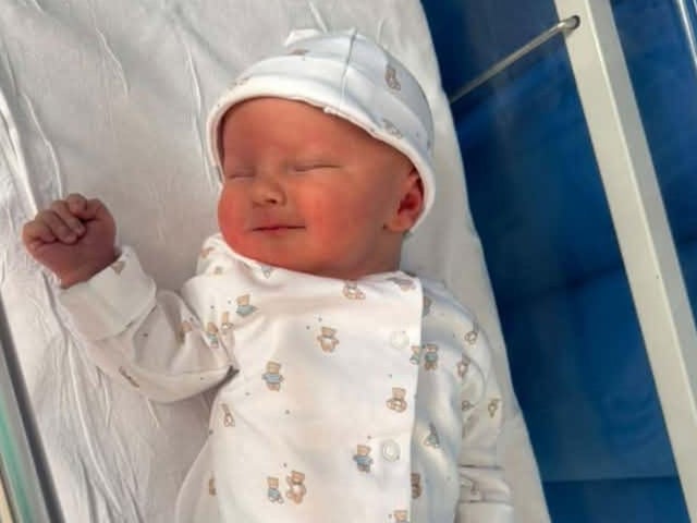 Cillian Francis was born at 1.59pm on August 5 at Northampton General Hospital, weighing 8lbs 6oz.