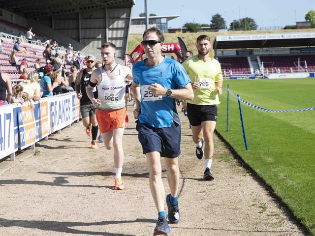 Hundreds of runners took part in the race on Sunday June 25, which started and finished at Sixfields stadium.